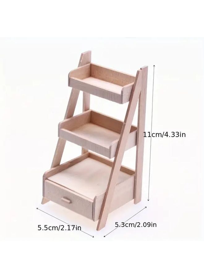 1pc Miniature Wooden Planter Pot Model 1 12 Scale Dollhouse Garden Plant Decor - Image 3