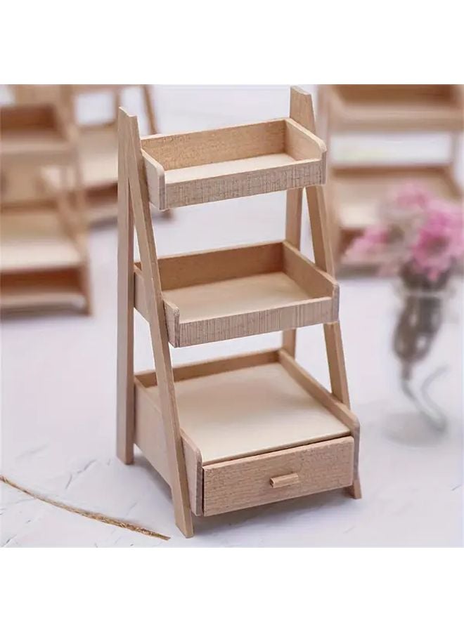 1pc Miniature Wooden Planter Pot Model 1 12 Scale Dollhouse Garden Plant Decor - Image 1