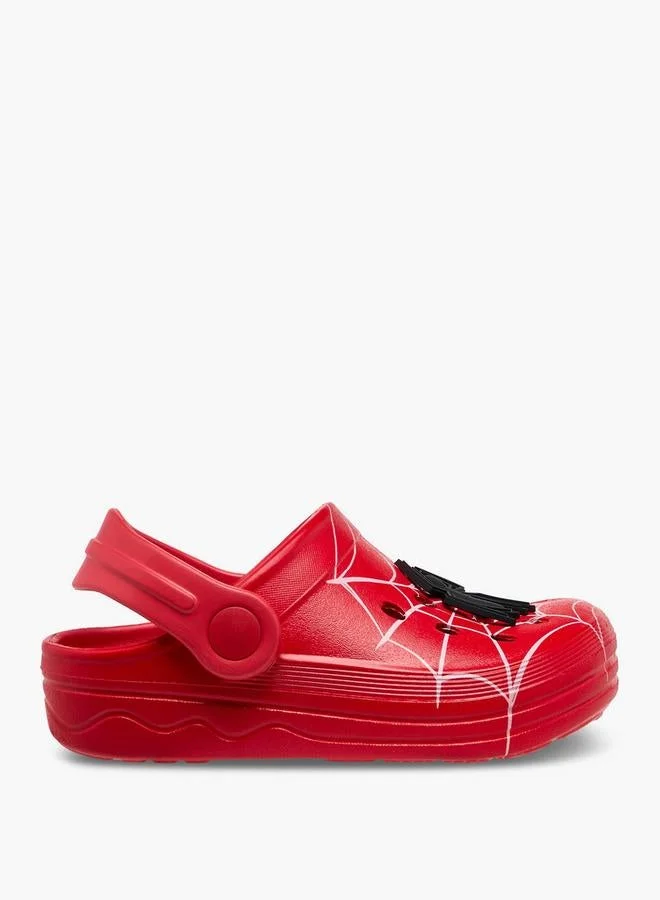 مارفل Boys Spider-Man Applique Clogs With Backstrap