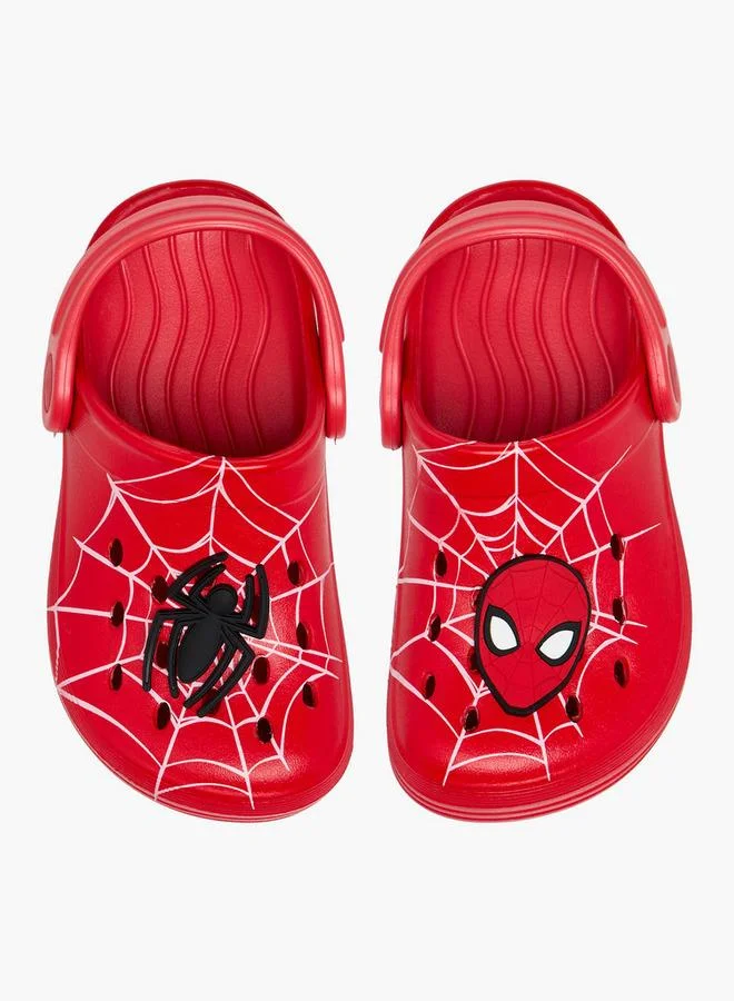 مارفل Boys Spider-Man Applique Clogs With Backstrap