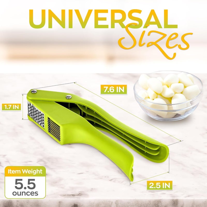 SWIUKPHE 2 in 1 Garlic Press Stainless Steel Garlic Mincer Chopper, Garlic Slicer Garlic Chopper Mincer, Slicer Garlic Crusher Tool, Professional Kitchen Gadgets Mincer Tool - Image 2