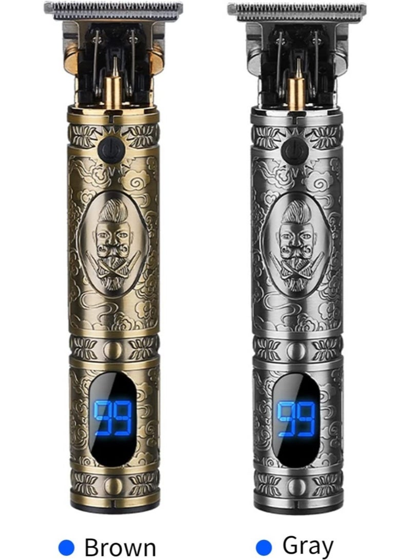 ELTRAZONE LCD Display Cordless Barber Clipper Hair Cutting Kit Beard Trimmer Haircut Grooming Set T-Blade Trimmer USB Electric Beard Trimmer - Image 2