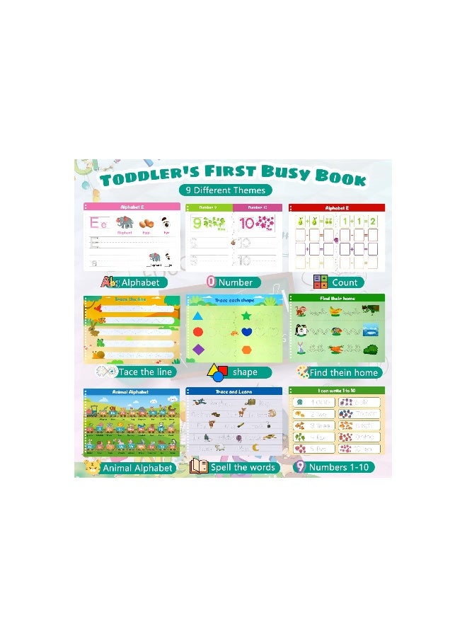 Handwriting Practice Book for Kids, Preschool Learning Activity Busy Book for Toddler 3 4 5 Year Olds, 40 Pages Autism Educational Montessori Toys, Best Gifts  for Boys and Girls In Kindergartens - Image 2