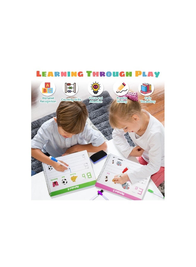 Handwriting Practice Book for Kids, Preschool Learning Activity Busy Book for Toddler 3 4 5 Year Olds, 40 Pages Autism Educational Montessori Toys, Best Gifts  for Boys and Girls In Kindergartens - Image 5