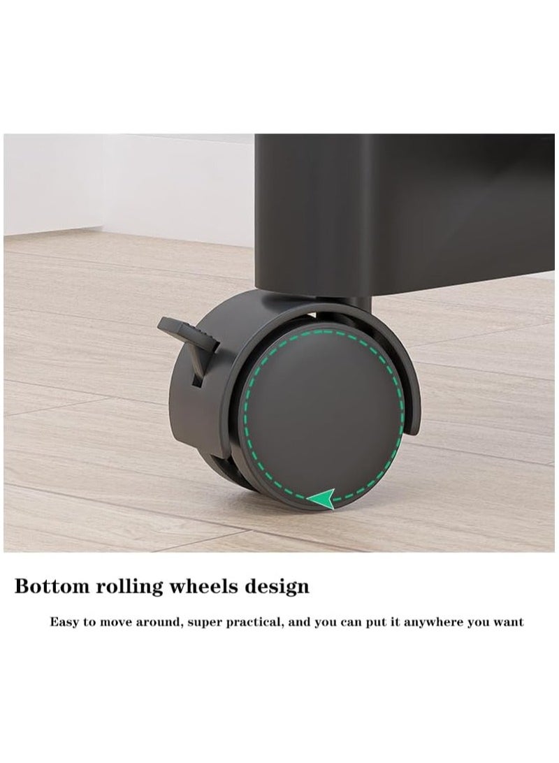 RATSAW Clothes Rack Clothing Rack with Wheels and 2-Tier Storage Shelf Portable Garment Rack Wardrobe Organizer for Bedroom Living Room  White - Image 5