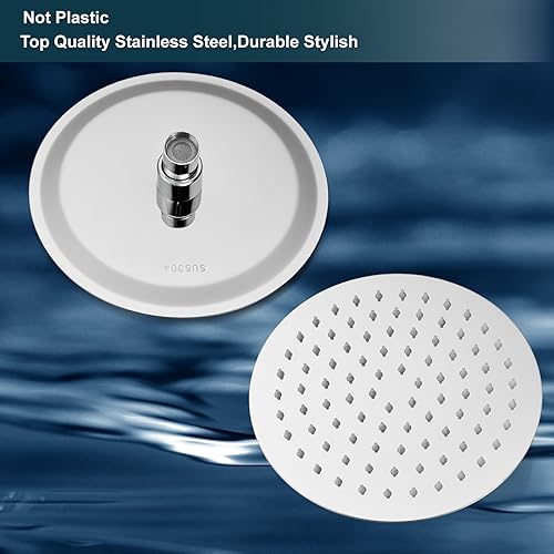Midanya Round Rainfall Shower Head High Pressure Stainless Steel Waterfall Large Rain Shower Head Ultra Thin DesignPolish Chrome 12 Inch - Image 3