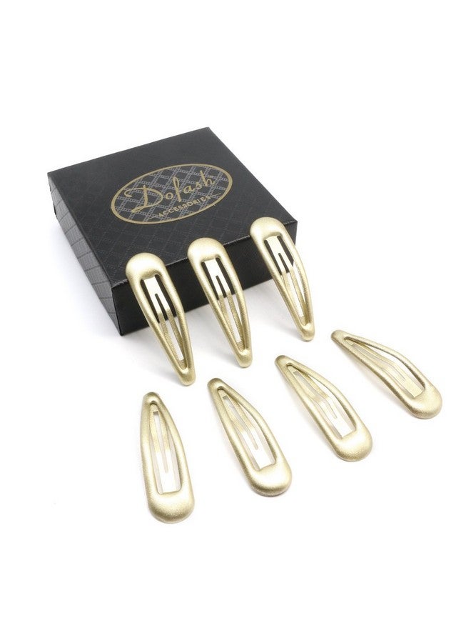 دوفاش مشابك شعر إيبوكسي سناب على شكل بيضاوي (يبدو وكأنه تأثير ثلاثي الأبعاد) من دوفاش، مشابك شعر معدنية 5 سم/2 بوصة، إكسسوارات شعر للبنات (أشقر) - Image 3