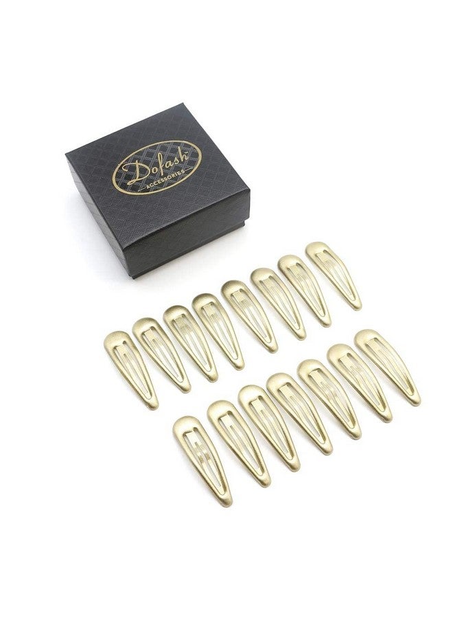 دوفاش مشابك شعر إيبوكسي سناب على شكل بيضاوي (يبدو وكأنه تأثير ثلاثي الأبعاد) من دوفاش، مشابك شعر معدنية 5 سم/2 بوصة، إكسسوارات شعر للبنات (أشقر) - Image 1