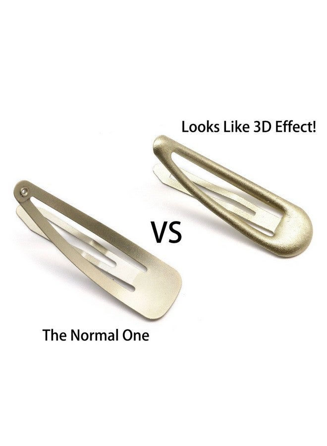 دوفاش مشابك شعر إيبوكسي سناب على شكل بيضاوي (يبدو وكأنه تأثير ثلاثي الأبعاد) من دوفاش، مشابك شعر معدنية 5 سم/2 بوصة، إكسسوارات شعر للبنات (أشقر) - Image 5