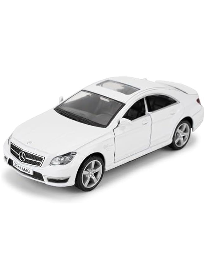 1/36 Mercedes-Benz CLS 63 AMG Alloy Model Car with Pull Back Function Toy Car for Collecting and Decorating Model Toys, Car Gifts for Boys and Girls (White) - Image 1