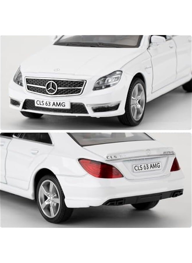 1/36 Mercedes-Benz CLS 63 AMG Alloy Model Car with Pull Back Function Toy Car for Collecting and Decorating Model Toys, Car Gifts for Boys and Girls (White) - Image 4
