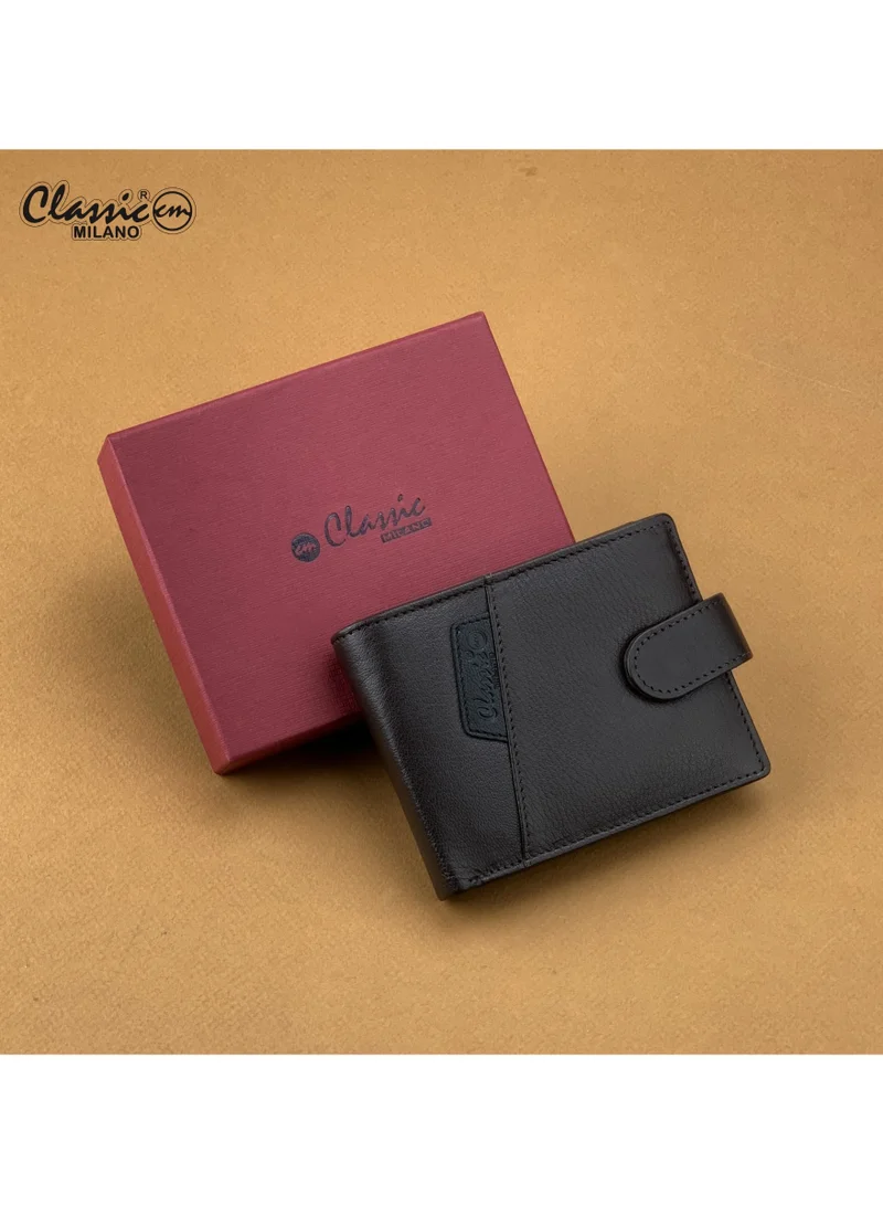 Classic Milano Brown Black (CMGT-12) Classic Milano Men’s Wallet – Slim Bifold Leather Wallet for Men with RFID Blocking – Credit Card Holder & Card Wallet – Stylish Mens Purse – Gift for Husband, Father & Men for Men | Best Price UAE