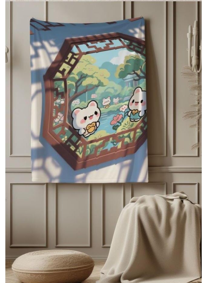 general Baby and children's cartoon flannel thin blanket (warm and comfortable, suitable for sleep, game use) 70cm*100cm - Image 2