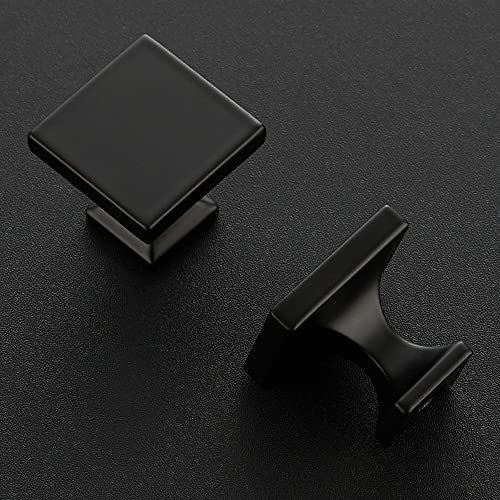 Ravinte Cabinet Knobs Matte Black Square Knobs for Cabinets and Drawers Cabinet Hardware Kitchen Cabinet Knobs 10 Pack - Image 2