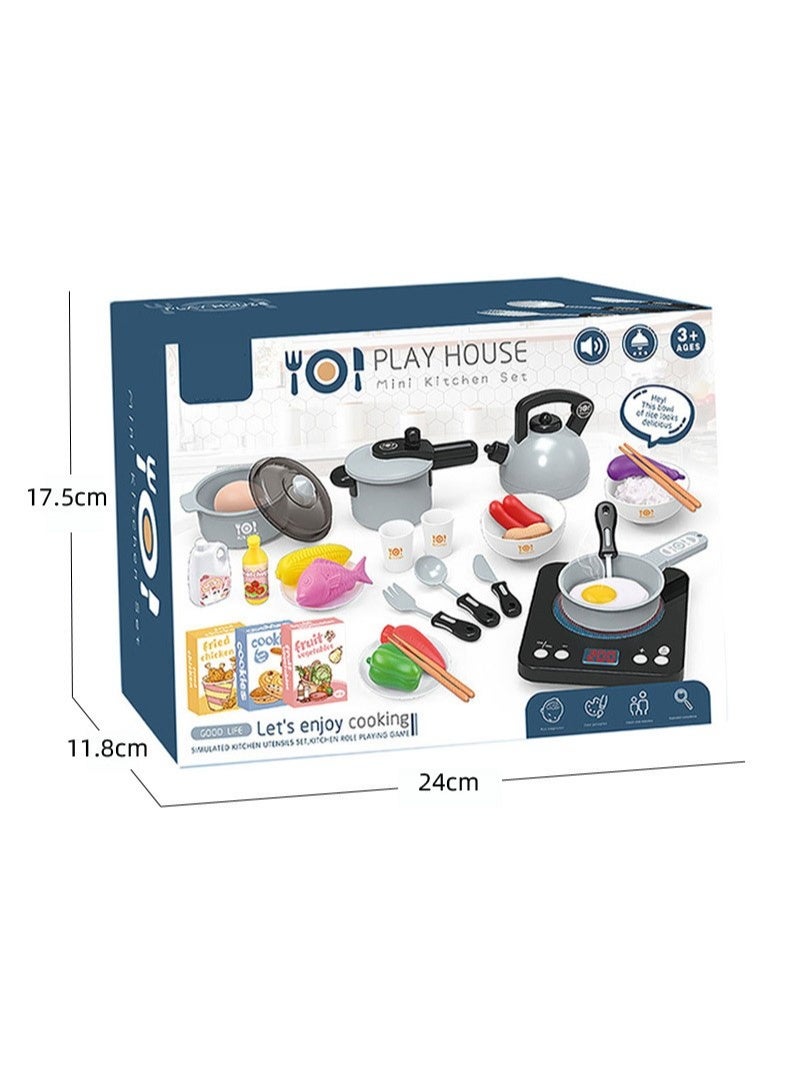 LOOFI Kids Kitchen Playset – Pressure Cooker, Pots, Food Pieces & Cooking Utensils – Educational Gift for Creativity & Motor Skills Development - Shape 1 - Image 5