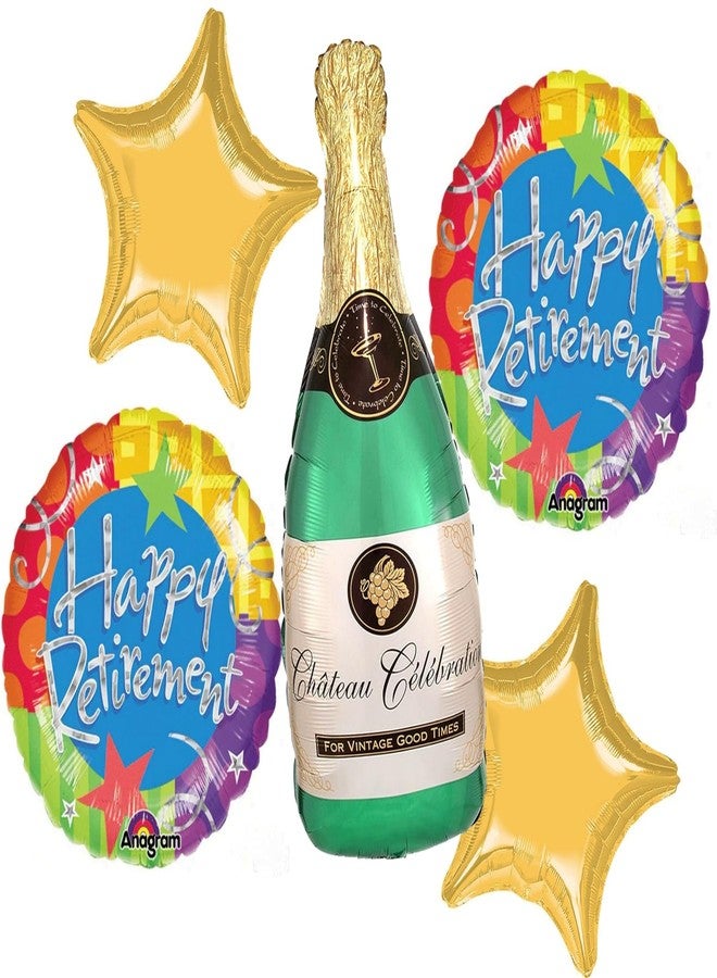 أناجرام باقة بالونات "عيد تقاعد سعيد" من أناغرام، رقم 22378، كبيرة ومتعددة الألوان، عبوة من قطعة واحدة - Image 2