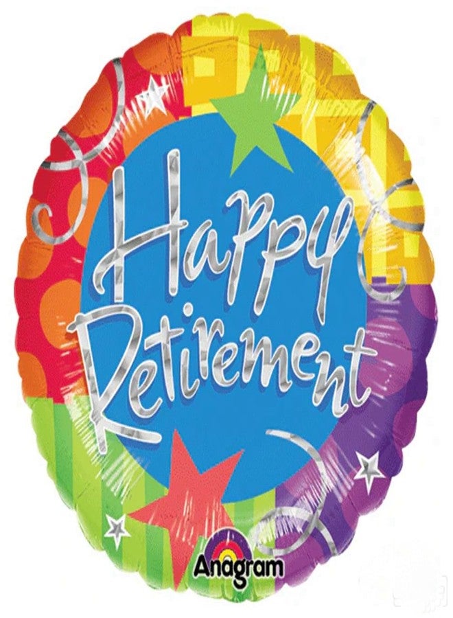 أناجرام باقة بالونات "عيد تقاعد سعيد" من أناغرام، رقم 22378، كبيرة ومتعددة الألوان، عبوة من قطعة واحدة - Image 3