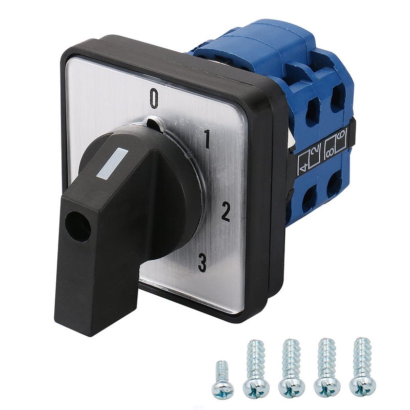 Baomain Changeover Switch Control Rotary SZW26-20/0-3.2 4 Postion 8 terminals Cam Switch 660V 20A - Image 1