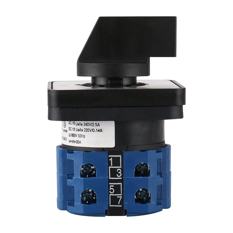 Baomain Changeover Switch Control Rotary SZW26-20/0-3.2 4 Postion 8 terminals Cam Switch 660V 20A - Image 3
