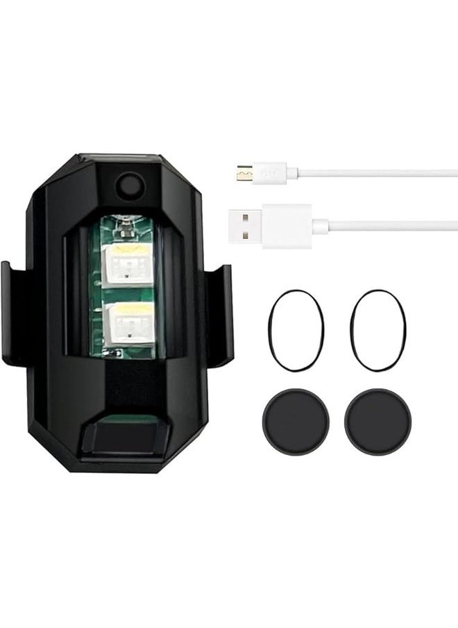 Generic - Motorcycle Direction Indicator Universal Led Strobe Light Motorcycle Anti-Collision Light with USB Charging Turn Signal Indicator - Image 1