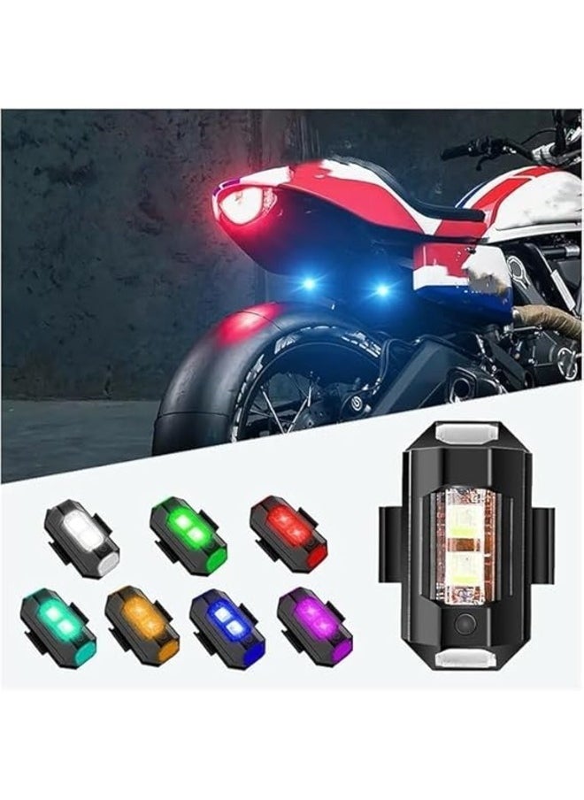 Generic - Motorcycle Direction Indicator Universal Led Strobe Light Motorcycle Anti-Collision Light with USB Charging Turn Signal Indicator - Image 1