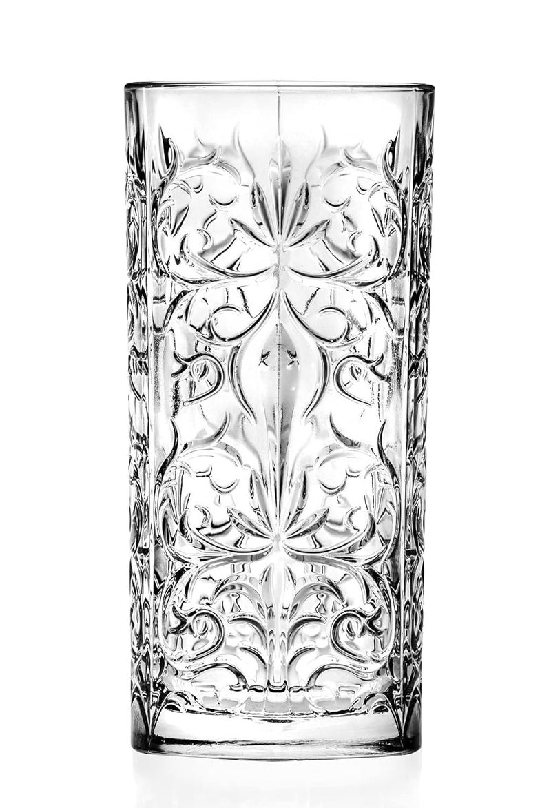 RCR RCR Cristalleria Italiana Tattoo Luxury Crystal Long Drink Water Juice Glass Tumbler Set of 6 368 mlItaly Made  - Image 1
