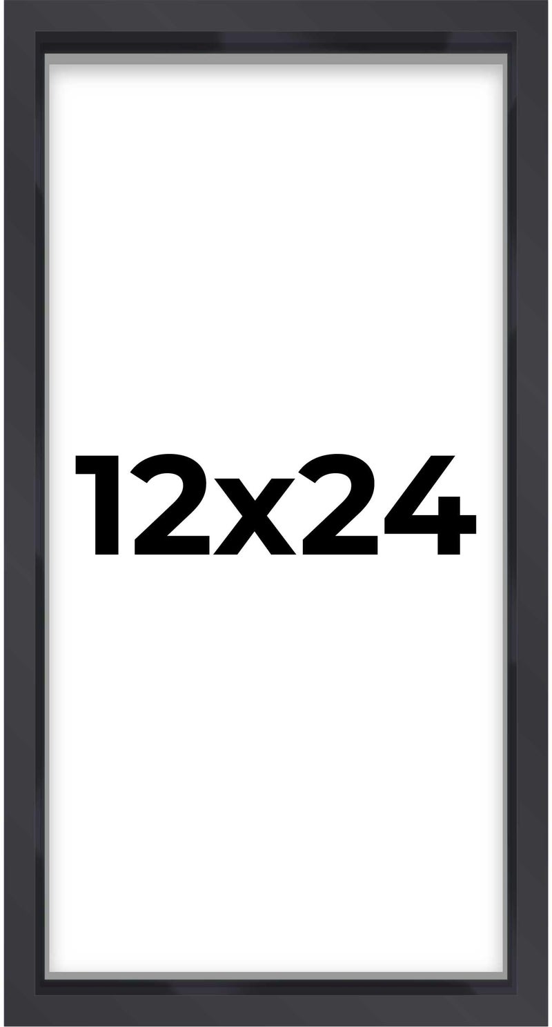 Poster Palooza 12x24 Shadow Box  Newspaper Frame Black  34 Depth of Usable Space Interior Size 12x24 or 24x12 Inches UV Resistant Acrylic AcidFree Backing Wall Hangers  Made in USA 