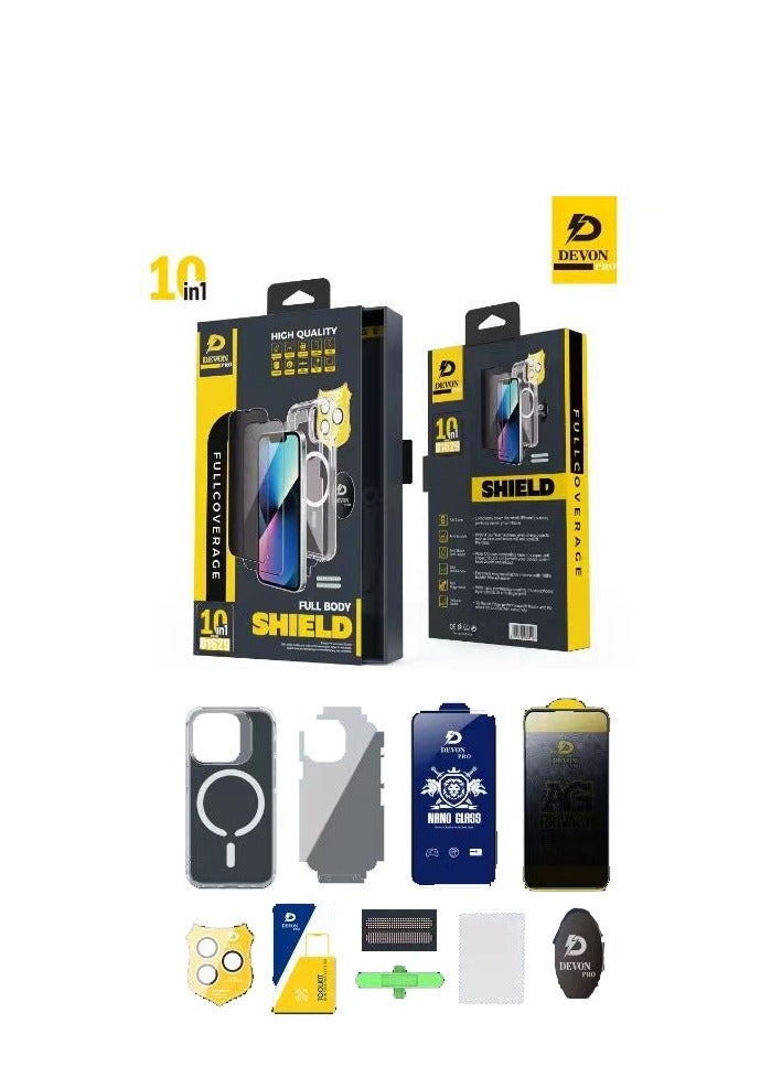 Devon iPhone 15 Protection (Privacy Cover) MagSafe 10in1 Package [iPhone Protection Package] The strongest complete protection for your phone ever - Image 3