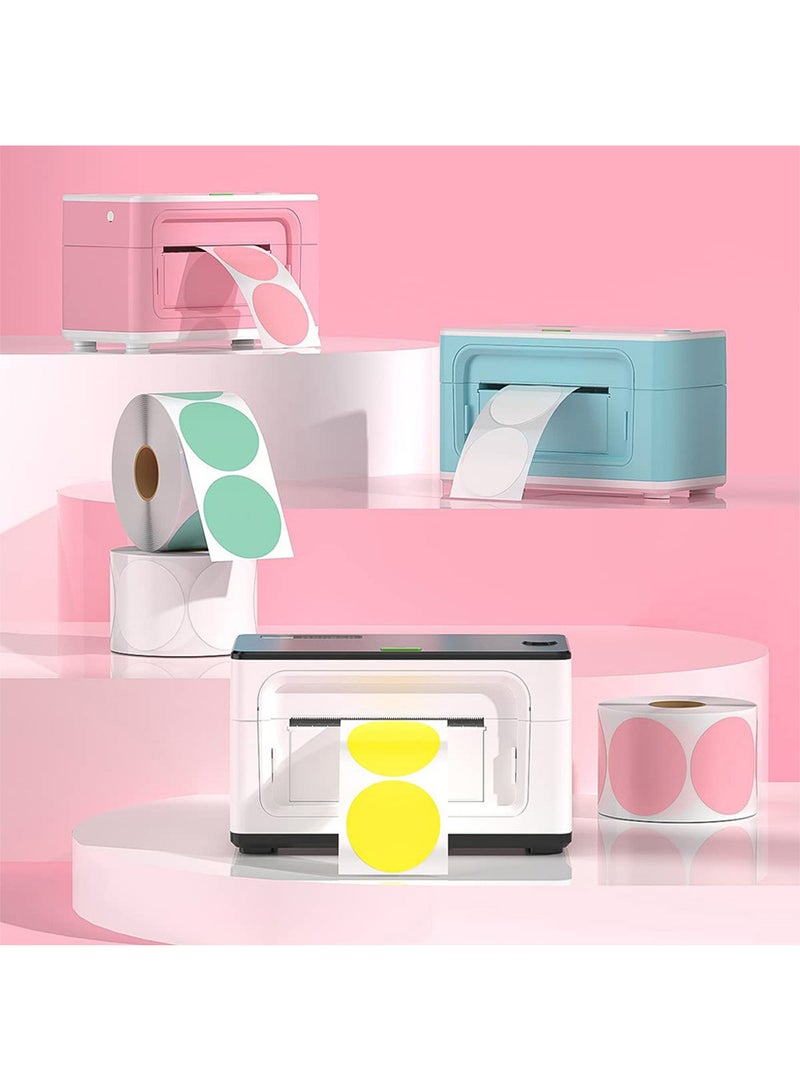 Colorful Round Thermal Label, Waterproof Multi-Purpose Self-Adhesive Name Tags Coding for DIY 50.8mm*50.8mm 500Pcs (Yellow) - Image 4