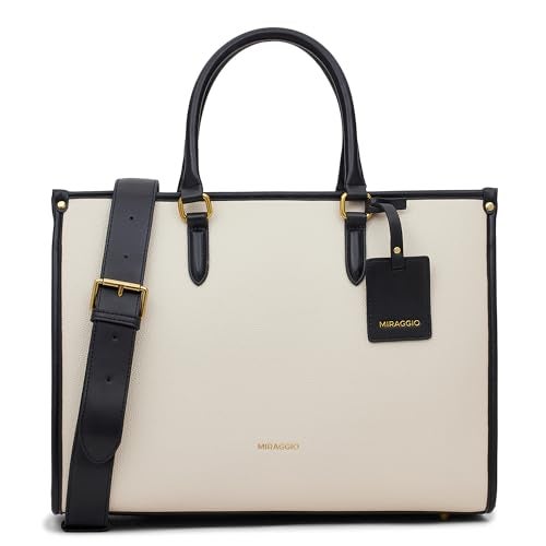 Miraggio Denice 2.0 Laptop Tote Bag For Women With Adjustable & Detachable Strap | Fits Upto 14 Inch Laptop | Office Bag For Women Stylish - Image 1