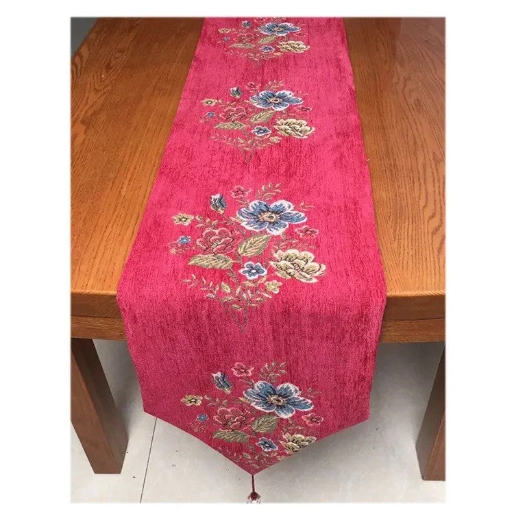 Y&D Luxury Jacquard Wedding Lace Table Runner – Elegant Party Home Dinner Table Runners for Formal Occasions - Image 2