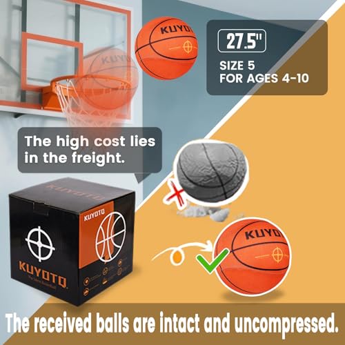 KUYOTQ Size 5 Silent Basketball with Soft Cloth Cover, No Shedding, No Residue, Durable Quiet Indoor Training Basketball, for Apartments & Home Gyms, No Pump Needed - Image 3