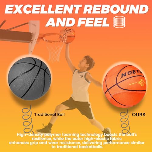 KUYOTQ Size 5 Silent Basketball with Soft Cloth Cover, No Shedding, No Residue, Durable Quiet Indoor Training Basketball, for Apartments & Home Gyms, No Pump Needed - Image 5