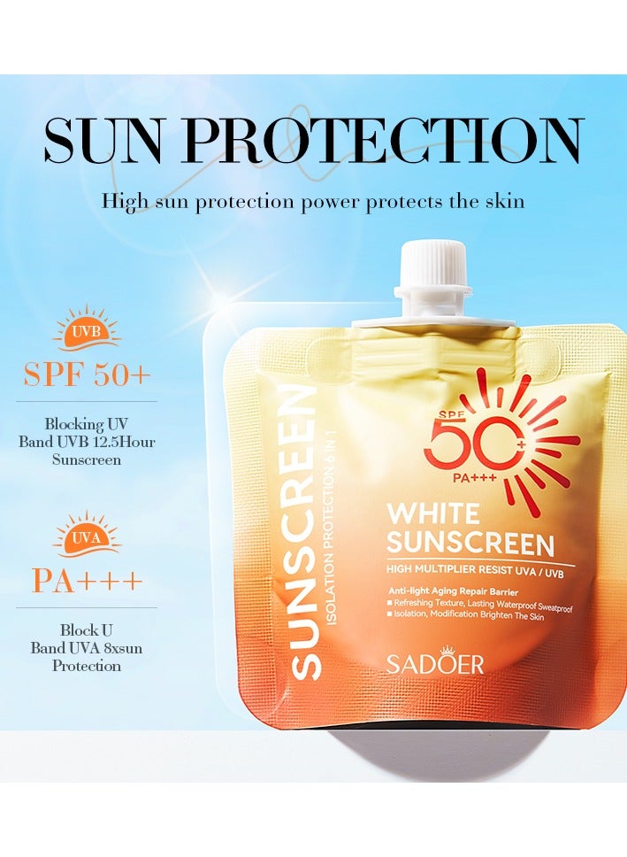 سادور لوشن واقي من الشمس تبييض وترطيب الجلد الشمس 50 + SPF PA + + + UVB + UVA 30grams  - Image 3
