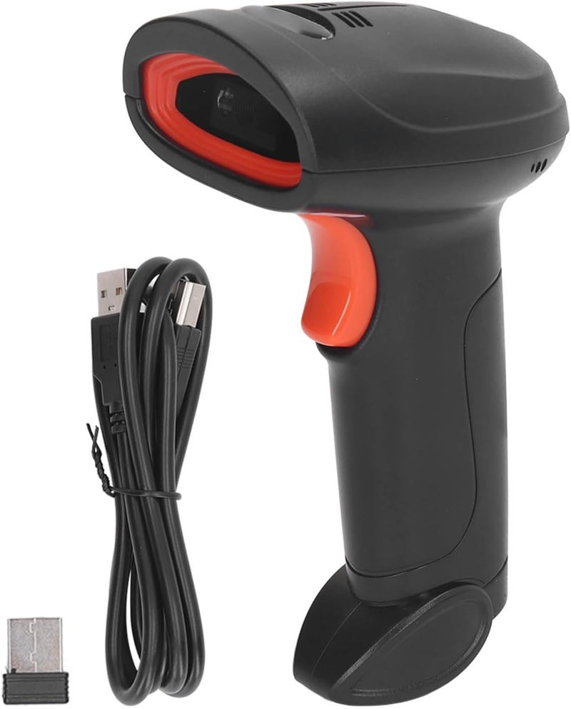 Barcode Scanner QR Code Reader with 2.4GLong Battery Life Small Portable 10m Distance - Image 1