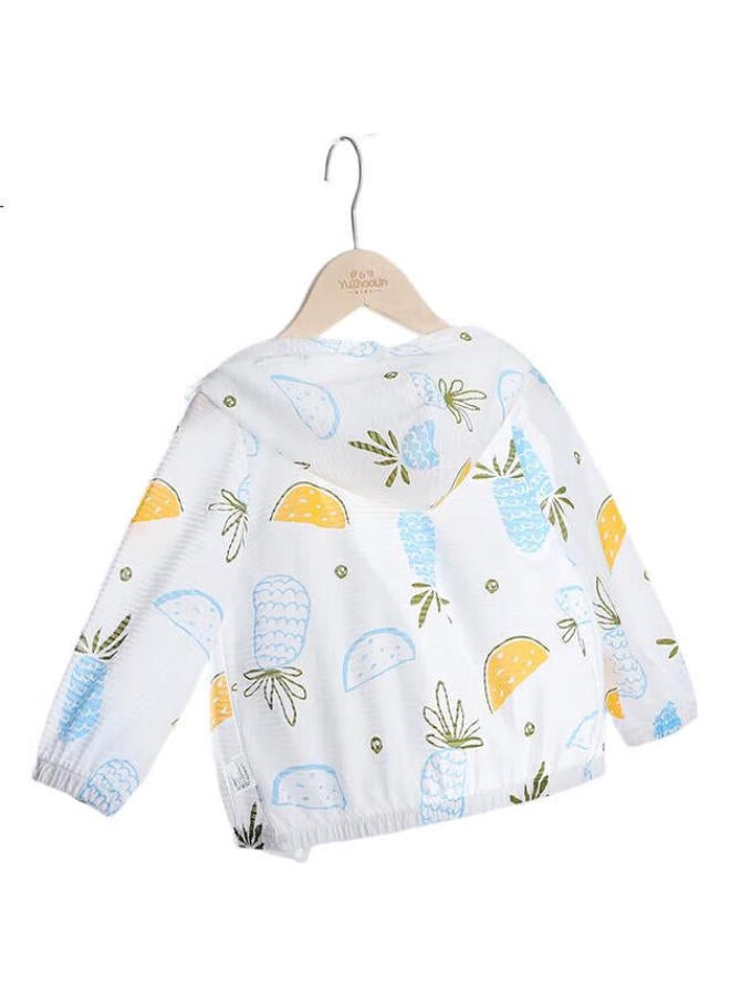 Yuzhaolin Girls Air-Conditioned Shirt Children'S Jacket Baby Summer Thin Sunscreen Top Children'S Wear Fresh Pineapple - Image 1