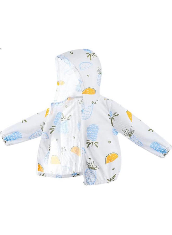Yuzhaolin Girls Air-Conditioned Shirt Children'S Jacket Baby Summer Thin Sunscreen Top Children'S Wear Fresh Pineapple - Image 3