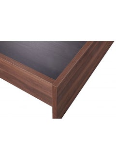 DANUBE HOME سرير Allano الجديد مقاس 150 × 200 كوين، تصميم قوي وحديث، هيكل سرير خشبي مزدوج، أثاث أسرة هادئة ومريحة، الطول 202 × العرض 152 × الارتفاع 100 سم، خشب الجوز الداكن والأبيض  - Image 2
