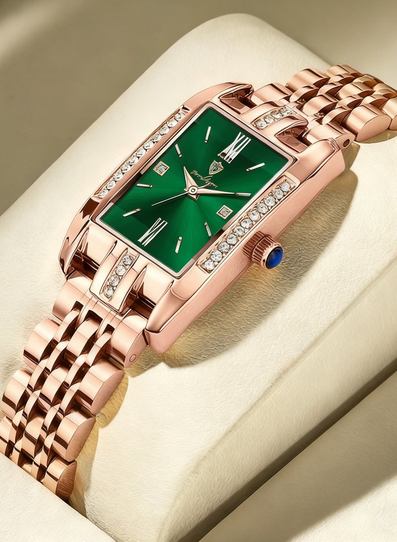 GOHUOS Women's Watch, Quartz Stainless Steel Waterproof Analog Business Luxury Ladies Wrist Watch - 31mm - Image 1