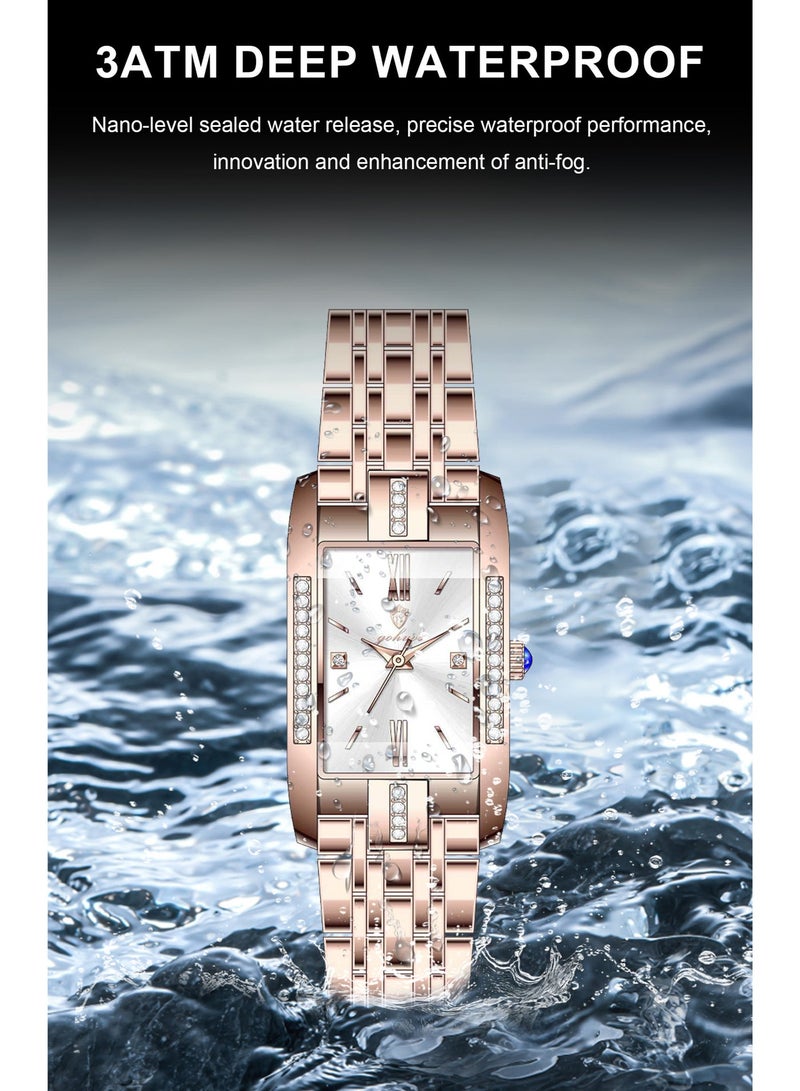 GOHUOS Women's Watch, Quartz Stainless Steel Waterproof Analog Business Luxury Ladies Wrist Watch - 31mm - Image 4