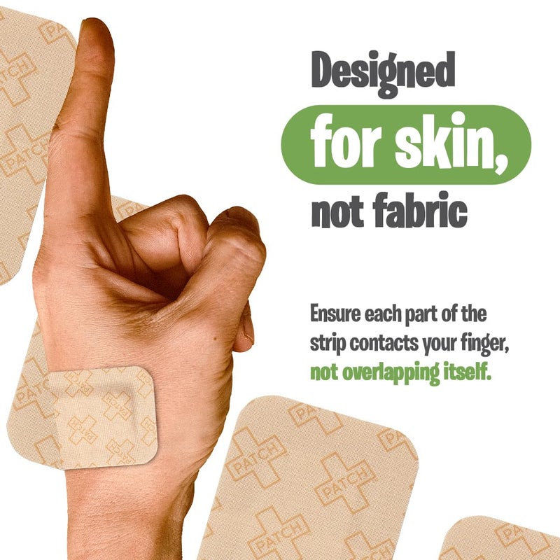 PATCH 100 Piece Value Pack Mixed Sizes - Eco-Friendly Bamboo Bandages for Cuts & Scratches, Hypoallergenic Wound Care for Sensitive Skin, Compostable & Biodegradable, Latex Free, Plastic Free - Image 3