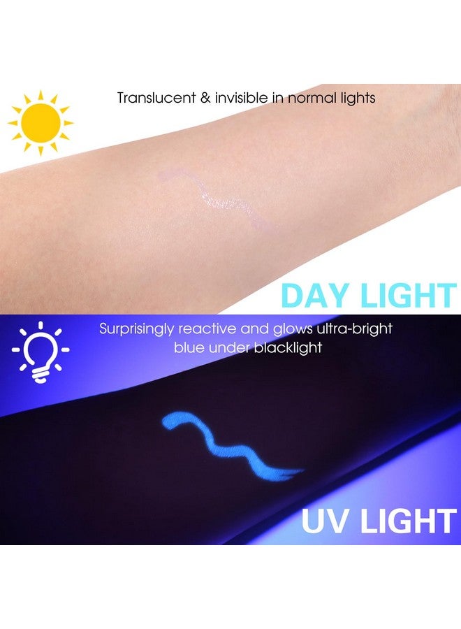 BOBISUKA BOBISUKA Clear UV Neon Glow Eyeliner Pen, Invisible Ink White Eye Liner Pen, Waterproof Smudge-proof Graphic Liners, Eye Makeup Kit for Rave Accessories Party - Image 3
