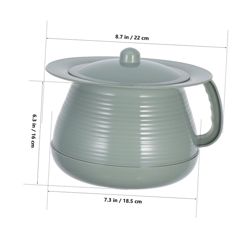 Portable Bedside Urinal Pot With Lid Handle And Brush Easy Clean Spittoon Design - Image 3