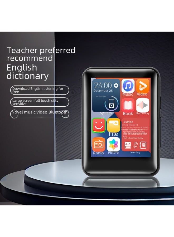 Ultra-thin Full-screen Mp3 Mp4 Portable Bluetooth Student Version Touch Screen Music Player Mp5 Mp6 Compact Digital Audio Player-Body Color:Black 【2.8 Inch Full Screen Metal】 With Bluetooth Dictionary-Memory Capacity:16GB - Image 2