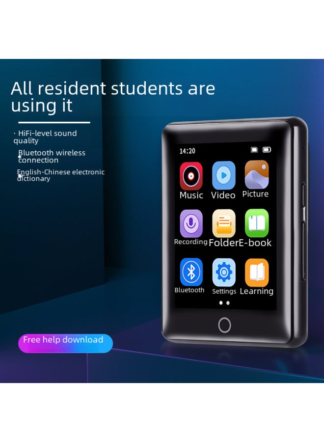 Ultra-thin Full-screen Mp3 Mp4 Portable Bluetooth Student Version Touch Screen Music Player Mp5 Mp6 Compact Digital Audio Player-Body Color:Black 【2.8 Inch Full Screen Metal】 With Bluetooth Dictionary-Memory Capacity:16GB - Image 3