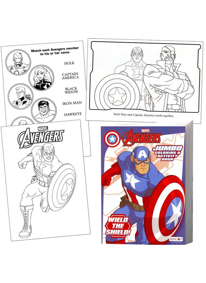 Marvel Comics - Marvel Captain America Coloring Book With Captain America Stickers Captain America Iron Man Hulk And More - Image 1