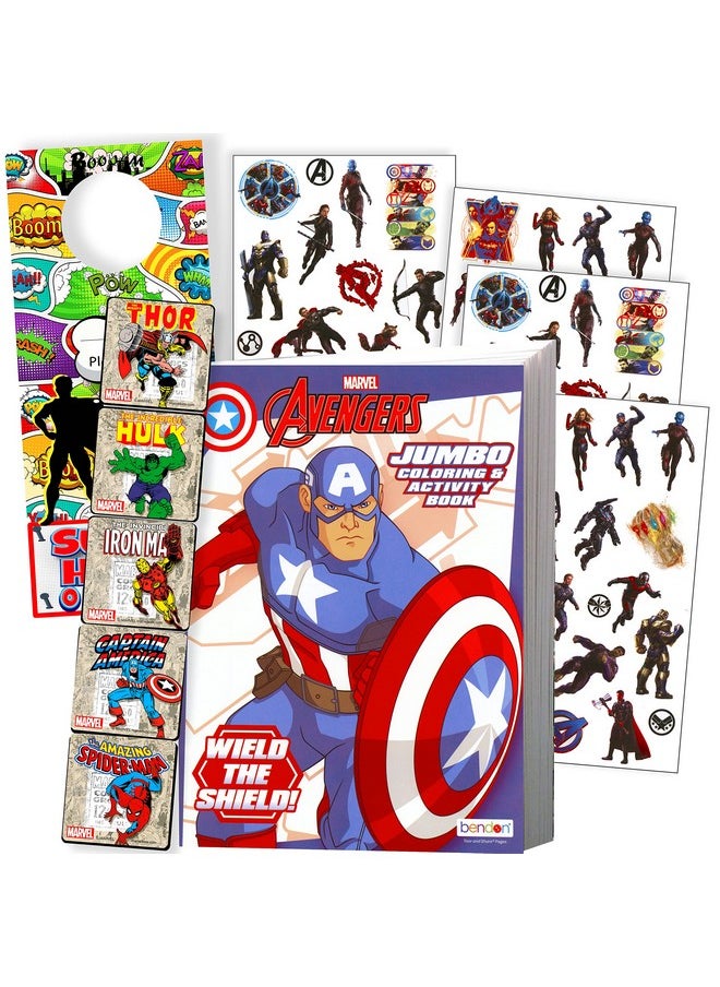 Marvel Comics - Marvel Captain America Coloring Book With Captain America Stickers Captain America Iron Man Hulk And More - Image 1