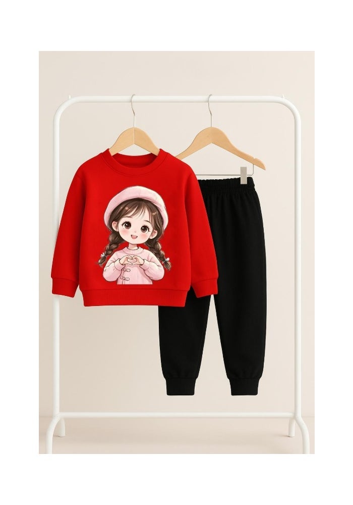 Viel Innate Red Sweatshirt for Girls - Image 4
