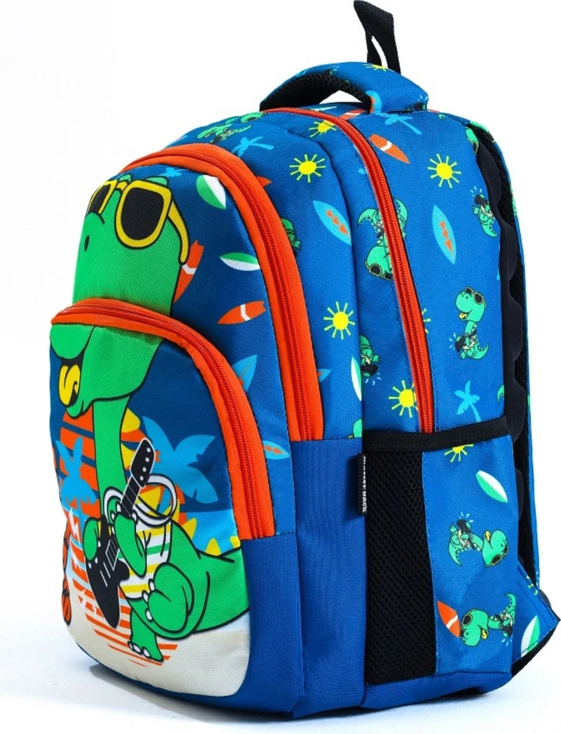 Esbuik New Season Lunchbox and Pen Holder Gift Orthopedic - Dinosaur Patterned 3-Piece School Bag Set