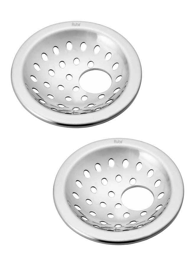 روهي مصيدة أرضية Ruhe® Polka مقاس 5 بوصات (عبوة من قطعتين) مع فتحة | مصيدة أرضية/جالي من الفولاذ المقاوم للصدأ عالي الجودة (5 بوصات) - Image 1